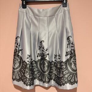 Ann Taylor Silver and Black A-Line Skirt